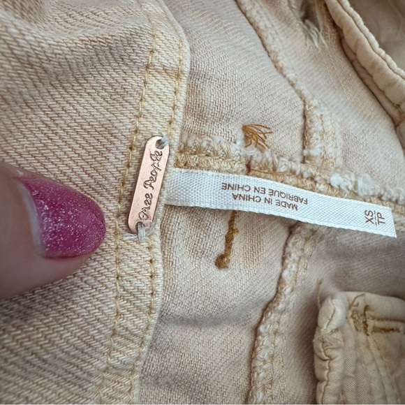 Free People Distressed Patchwork Shorts | Boho Festival Lace Frayed Hem XS - Picture 6 of 9